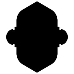 Islamic Label Emblem Shape Glyph Pictogram symbol visual illustration Classic Label and Emblem Icons: Turkish, Iranian, Arabic Glyphs for Exclusive Ramadan & Eid Banner Designs