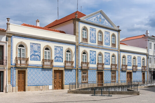 Santa Zita house (Palacete Visconde da Granja) or Visconde palace in the old town of the beautiful city of Aveiro, portugal.