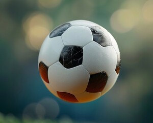 A looping video background of a football spinning slowly in mid air