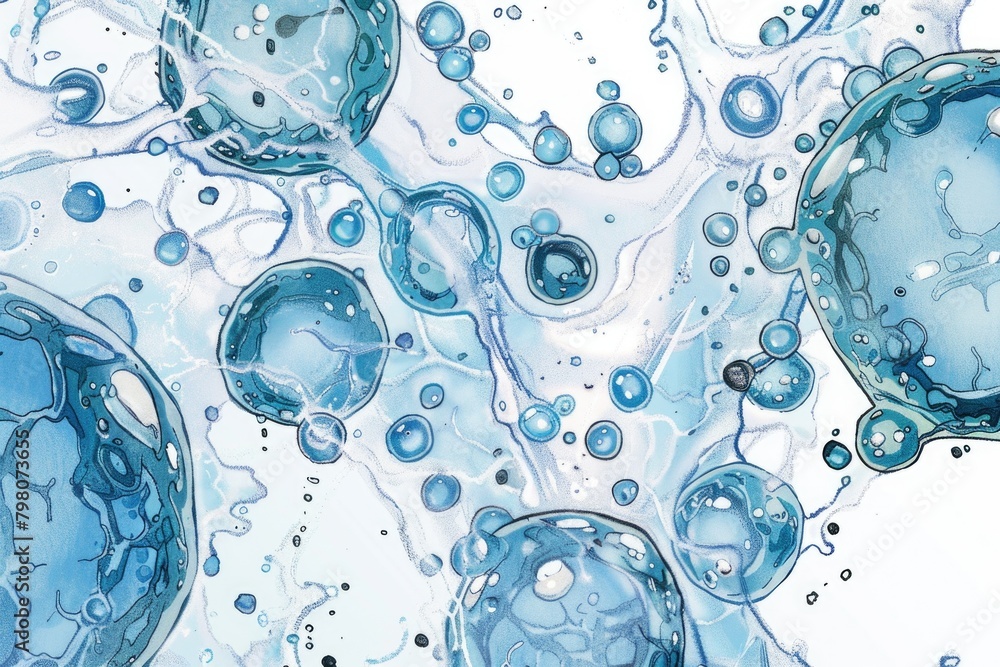 Poster close up of water bubbles, suitable for various design projects