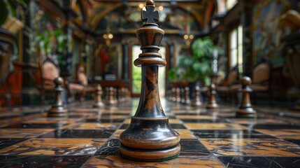 Close up of Chess board, sport background
