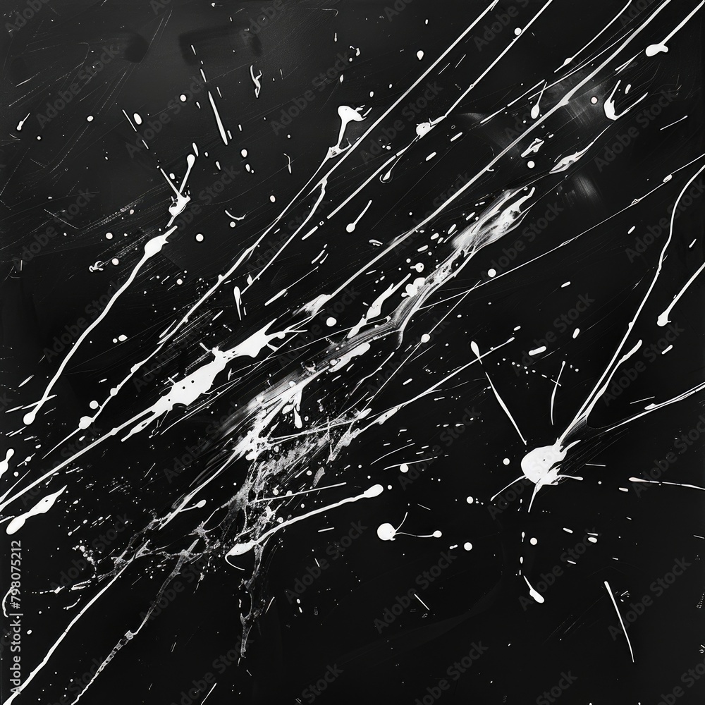 Poster abstract black and white paint splatters. suitable for artistic projects