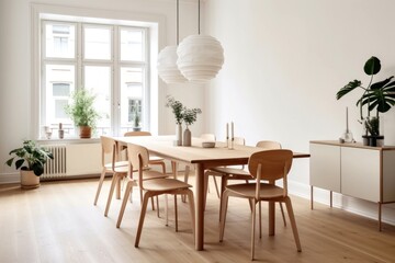 Dining room architecture furniture building.