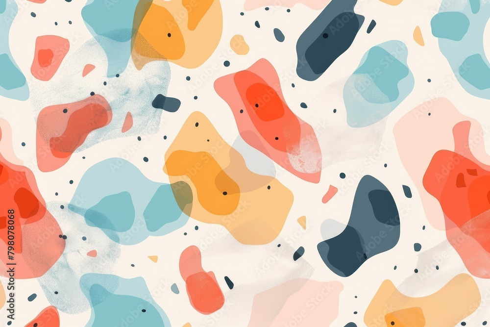 Aufkleber A vibrant and abstract pattern of various shapes and colors. Suitable for a variety of design projects