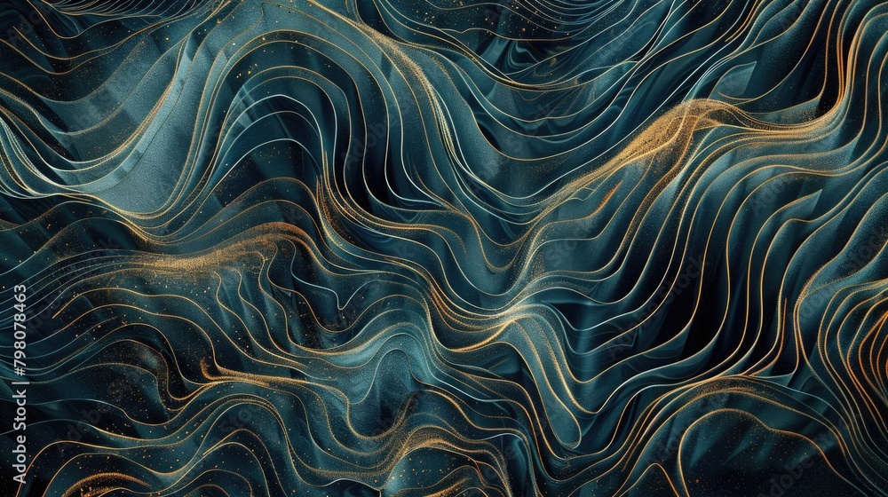 Poster close up view of a wavy surface, suitable for backgrounds and textures