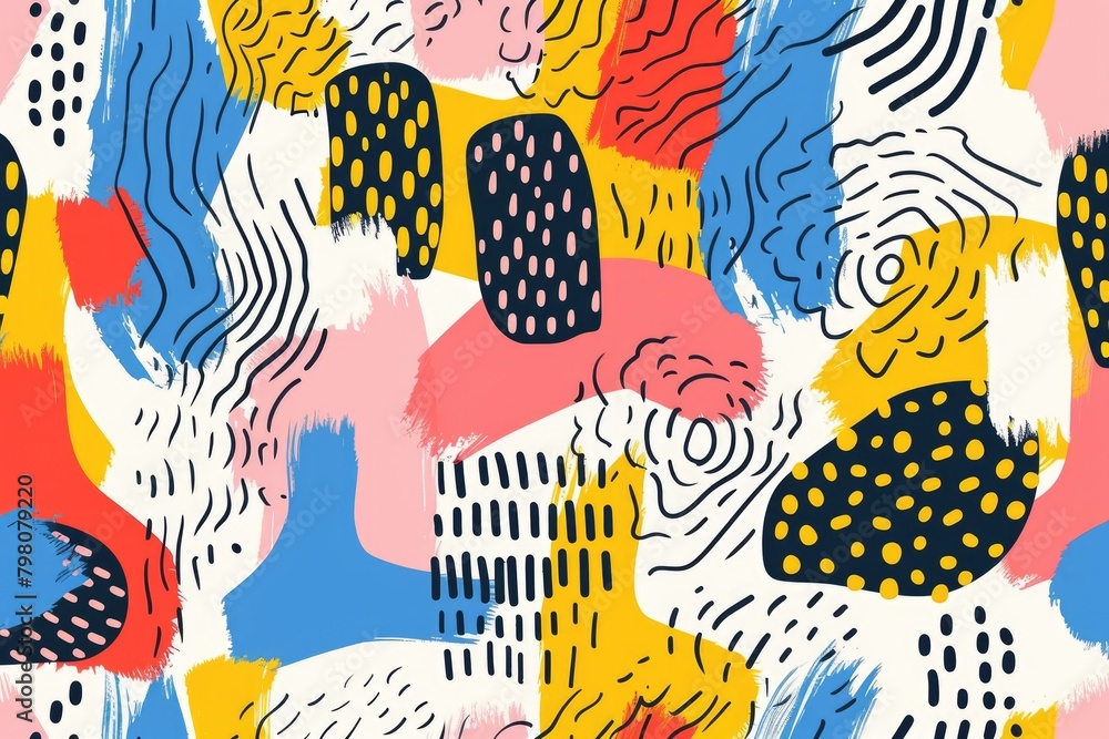 Aufkleber abstract pattern with vibrant colors, perfect for backgrounds or design projects
