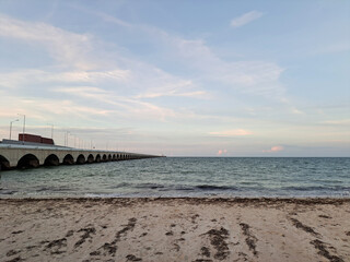 Progreso is a Mexican port city on the Yucatan Peninsula with its iconic arched pier and famous...