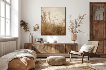 Living room art furniture painting.