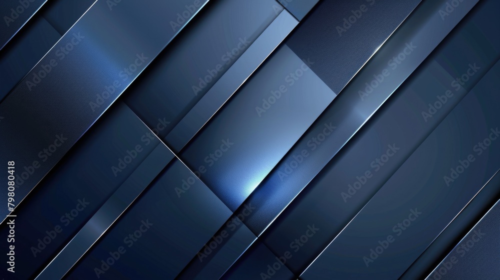 Poster Abstract dark blue background with intersecting lines. Suitable for graphic design projects