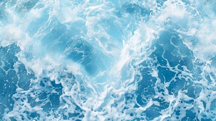 Fototapeta premium Mesmerizing blue water wave texture: captivating ocean background for design projects