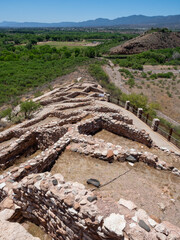 Scenic view from the top of ancestral pueblo dwelling at Tuzigoot National Monument - Clarkdale,...