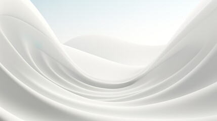Captivating image of smooth white fabric waves under a bright daylight, conveying a sense of purity and simplicity