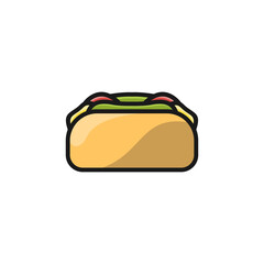 Food tacos logo design vector