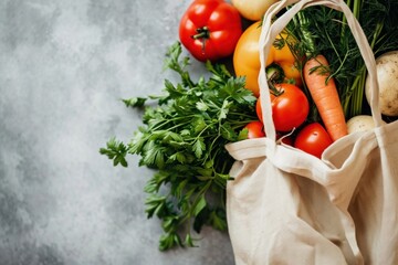 Zero waste shopping concept food ingredient vegetable.