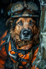 trained canines in rescue operations, their skills honed through rigorous training, ready to spring into action at a moments notice