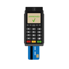 POS NFC Payment bank card machine icon. NFC terminal card vector payment transfer