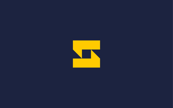 letter s with square logo icon design vector design template inspiration