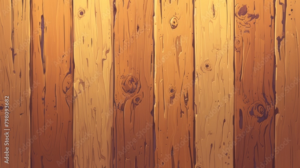 Poster cartoon style comic background featuring wooden material with a textured surface ideal for game wall