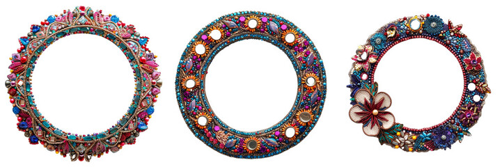 Mosaic 3d floral photo frame