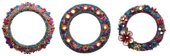 Mosaic 3d floral photo frame