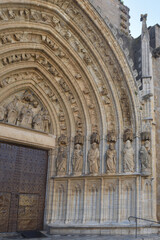 Fototapeta na wymiar detail of cathedral of Santa Maria de Castello de Empuries, Girona province, Catalonia, Spain
