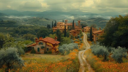 Painting from Tuscany region of Italy 