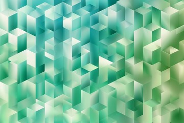 Cube light pattern background in a captivating vector design featuring hues of blue and green, offering a mesmerizing visual experience