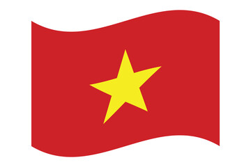 Flag of Vietnam. Vietnamese national symbol in official colors. Template icon. Abstract vector background