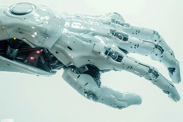 Futuristic Robotic Hand Featuring Advanced Technology and Precision Design