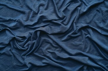 Blue Dark Navy Blue solid cotton jersey fabric material background 