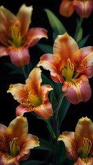 bouquet of orange lilies