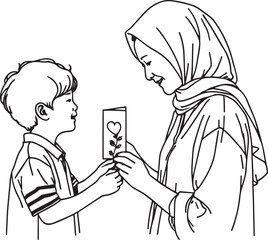 That lovely scene of the mother, Happy mothers Day, Vector illustration