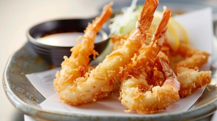 Crispy Coconut Shrimp with Dipping Sauce, Seafood Appetizer