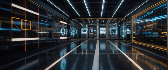 Fototapeta premium the power of the Internet of Things with a visually stunning image of a smart home filled with various connected devices and appliances AI, such as smart refrigerators, coffee makers, and ovens, all 