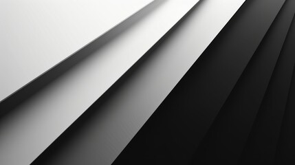 Black white dark gray abstract background. Geometric pattern shape. Line triangle polygon angle. Gradient. Shadow. Matte. 3d effect. Rough grain grungy. Design. Template. Presentation. - Powered by Adobe