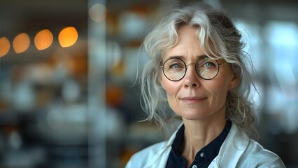 Senior Female Scientist in Sweden Leading Research on Pharmaceutical Solutions for Viruses and Bacteria. Concept Scientific Research, Pharmaceuticals, Viruses, Bacteria, Sweden
