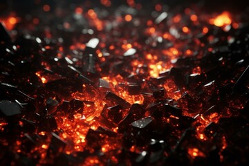 b'Glowing red and black crystal background'