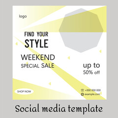 weekend sale social media banner