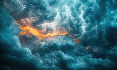 Fototapeta na wymiar An artistic depiction of a massive, swirling storm cloud over a rural road. Generate AI