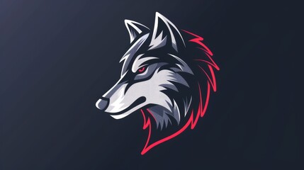 Wolf head icon: majestic wildlife symbol in detailed illustration, perfect for nature-themed designs, logos, and branding projects