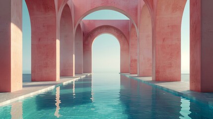 liminal space pink pool