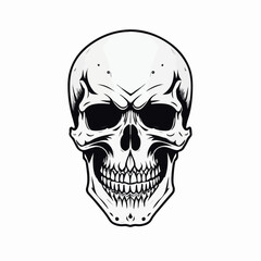 "Spooky Skull Vector Illustration
