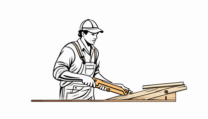 Carpentry Tools and Equipment Vector Graphic