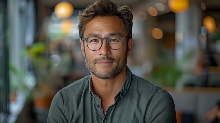Fototapeta premium Businessman with Approachable Professionalism