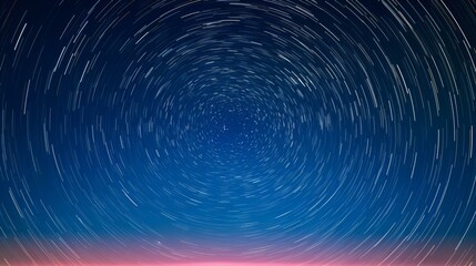 b'Star trails in the night sky'