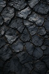 b'Black cracked ground texture'