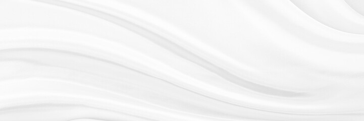 Fototapeta premium White gray satin texture that is white silver fabric silk background with beautiful soft blur pattern natural.