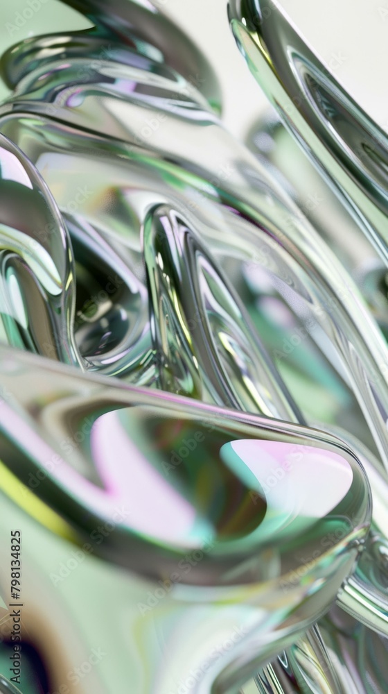 Poster b'3d rendering of glassmorphism'