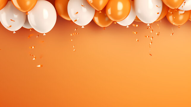 Balloons and confetti