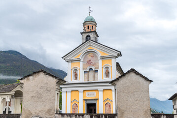 The parish church of San Lorenzo martyr in Losone, district of Locarno, Ticino, Switzerland